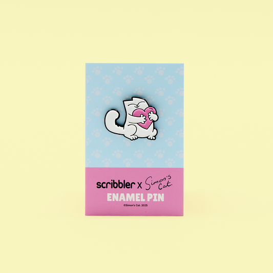 Simon's Cat Heart Pin Badge