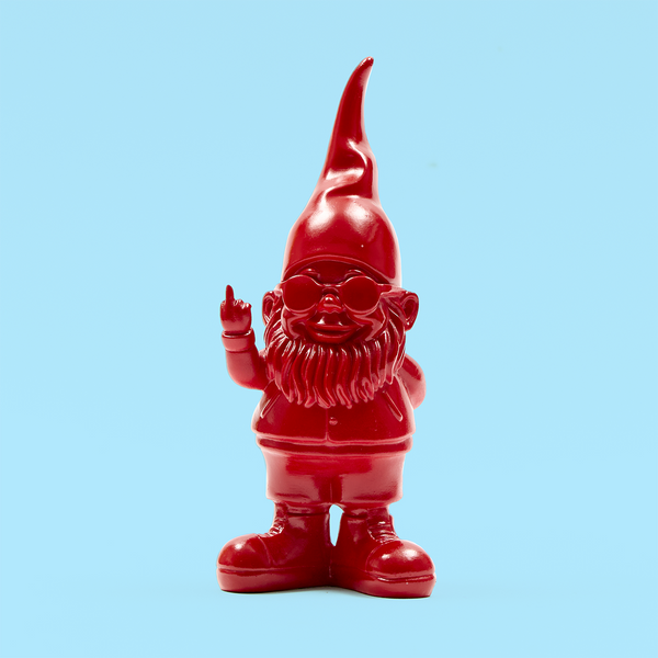 Naughty Gnome Figurine - Red