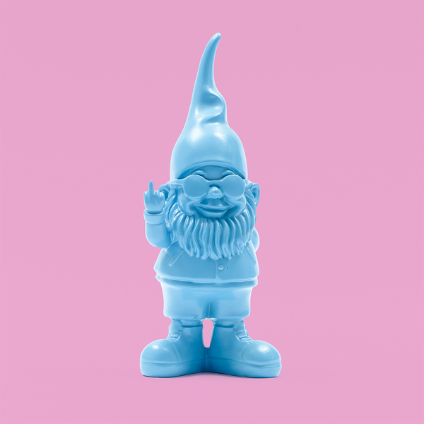 Naughty Gnome Figurine - Blue