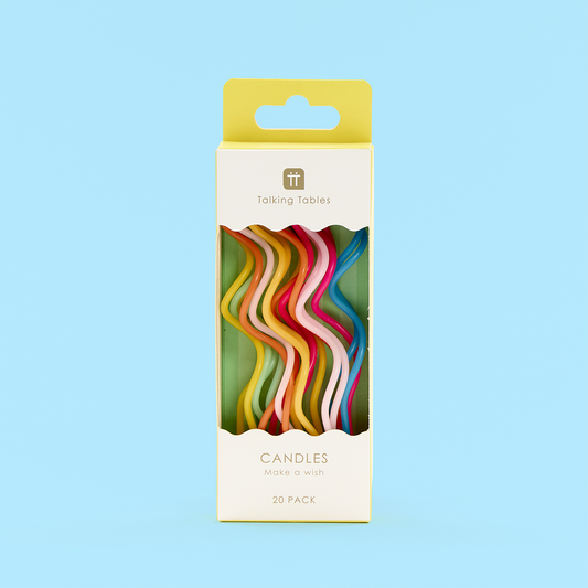 Wiggly Rainbow Candles