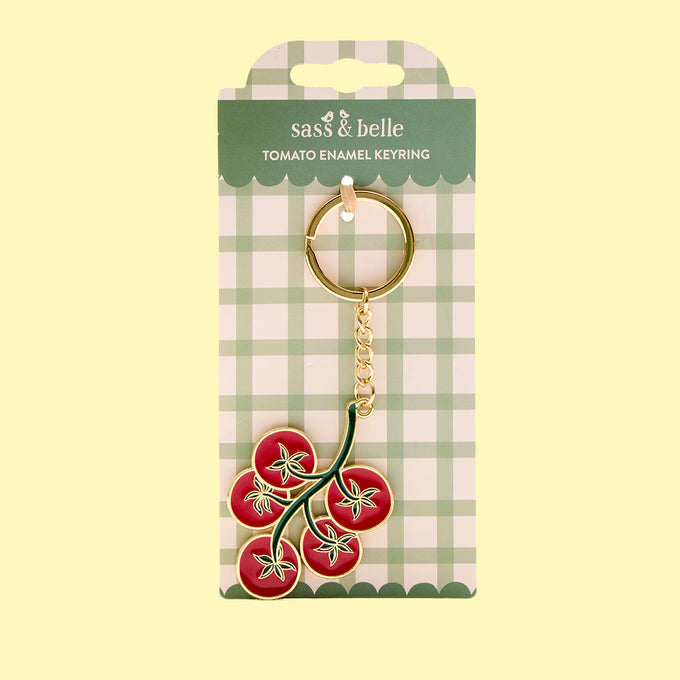 Tomato Enamel Keyring