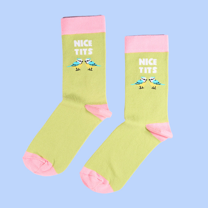 Green Nice Tits Socks