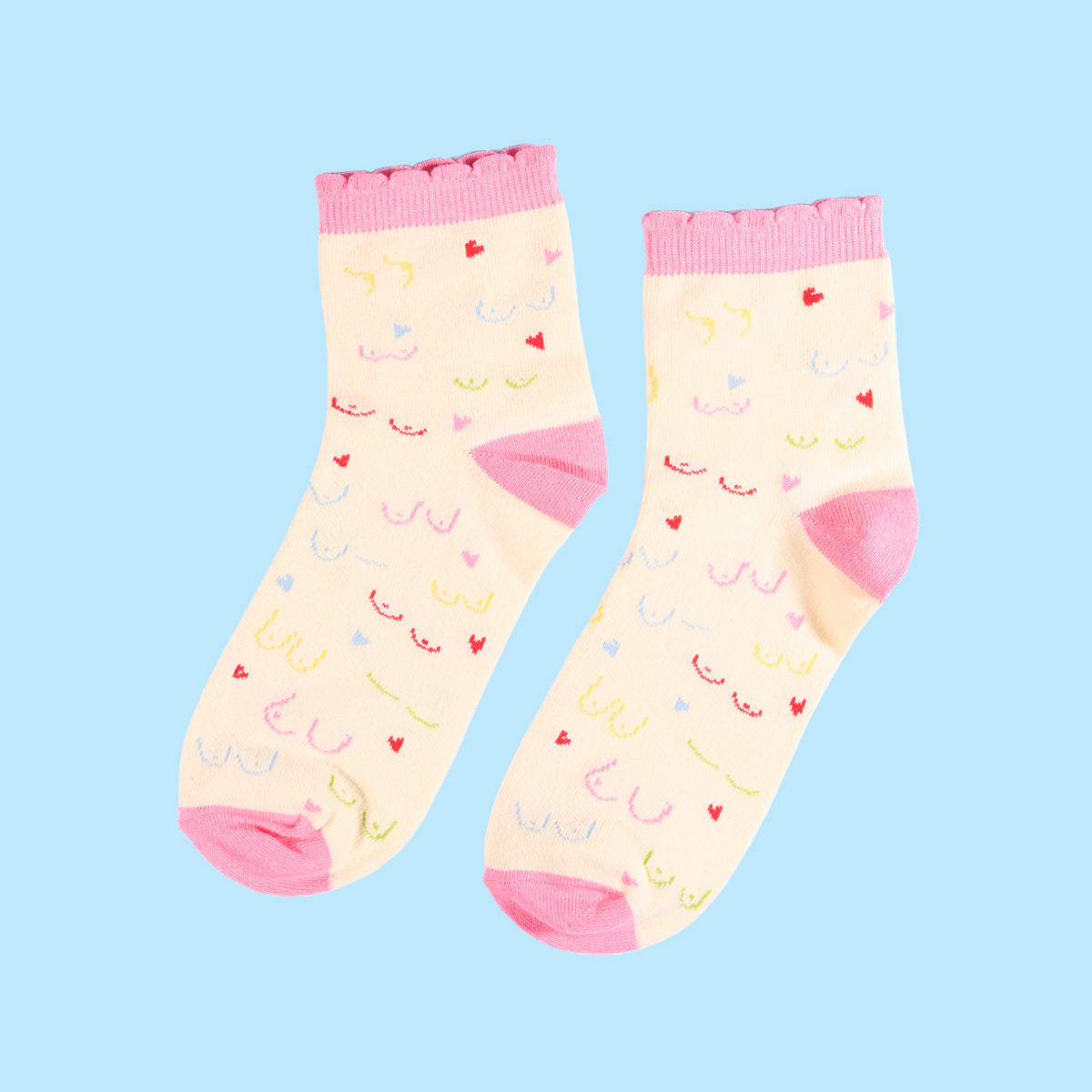 Rainbow Boobs Socks