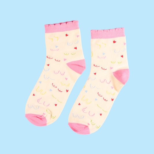 Rainbow Boobs Socks