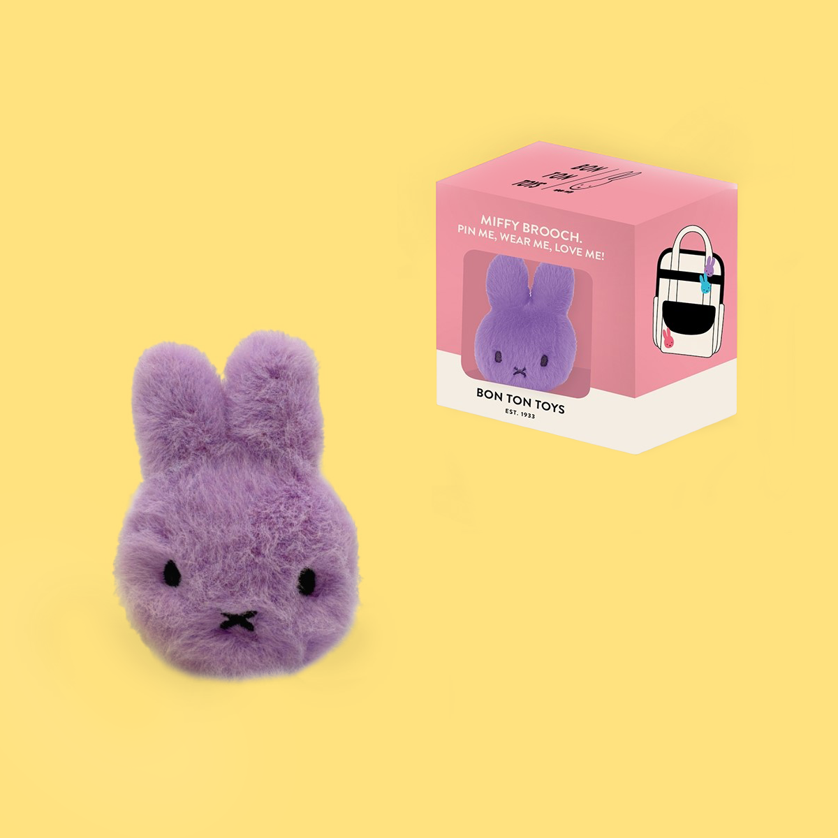 Miffy Fuzzy Broach Lilac