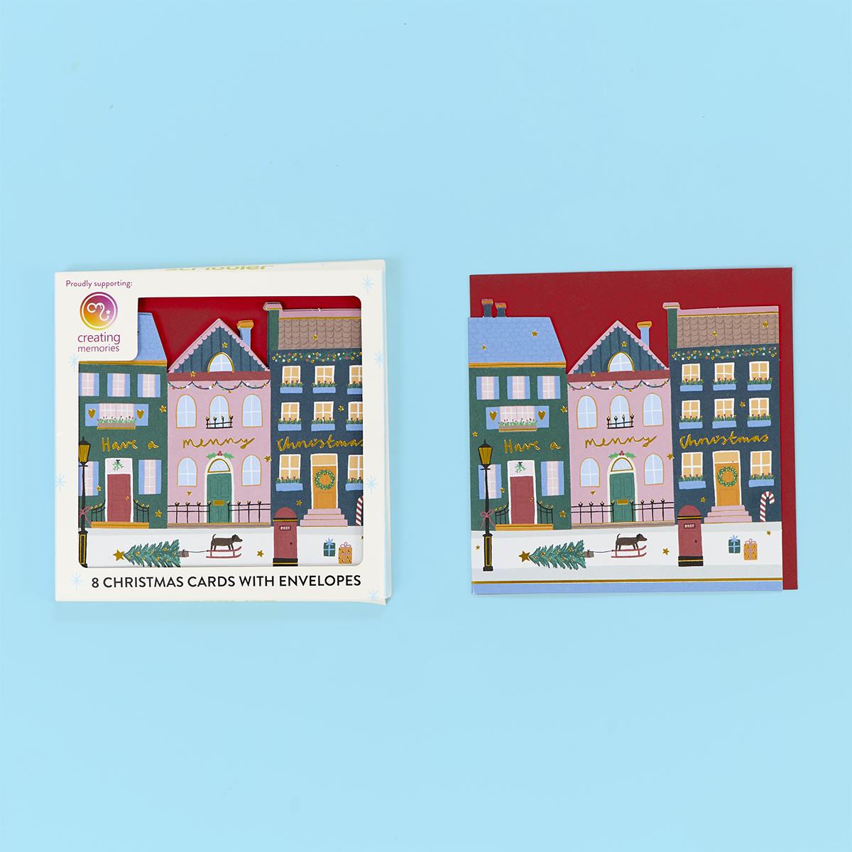 Festive Street Scene Card Pack