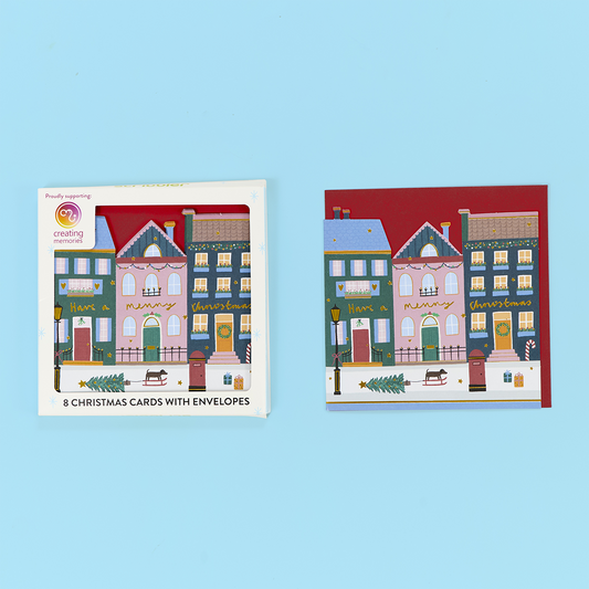 Festive Street Scene Card Pack