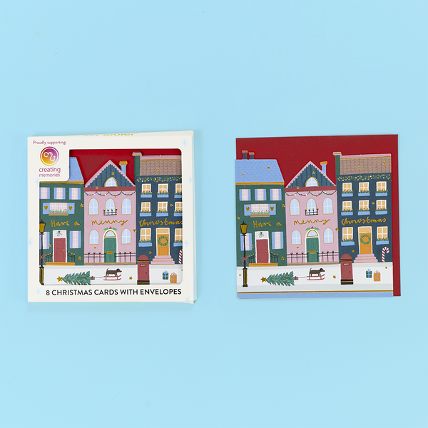 Festive Street Scene Card Pack