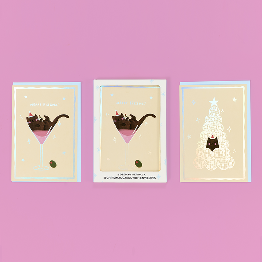 Fizzmas Martini Cat Dual Card Pack
