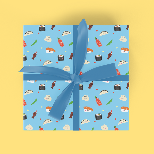Sushi Icons Flat Wrap