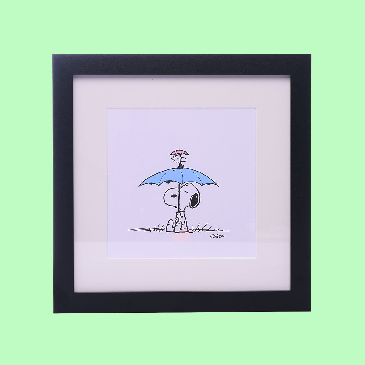 Peanuts Umbrella Framed Print