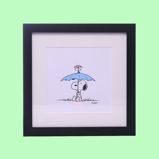 Peanuts Umbrella Framed Print