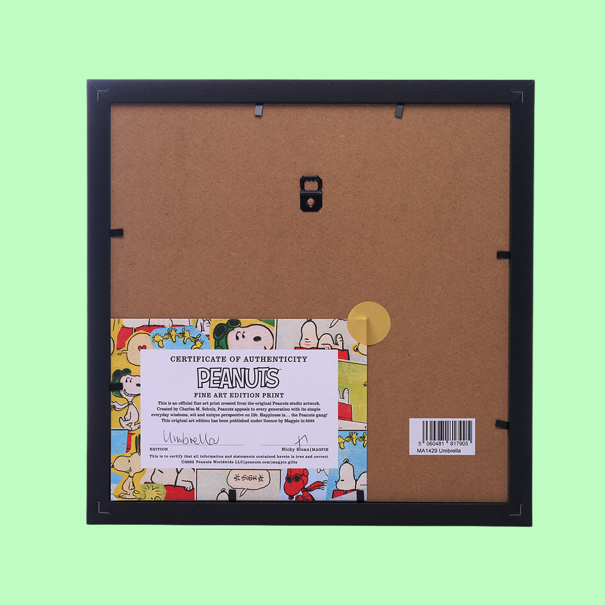 Peanuts Umbrella Framed Print