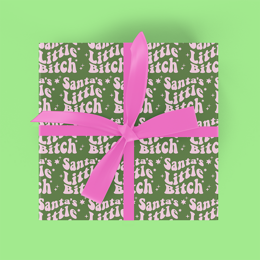 Xmas Flatwrap Santas Little Bitch