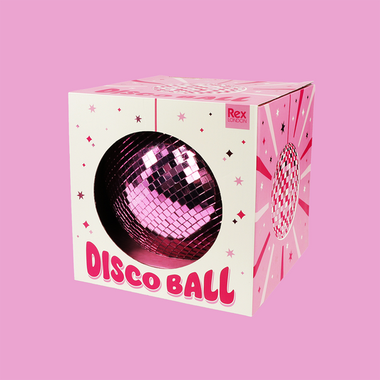 Medium Pink Hanging Disco Ball