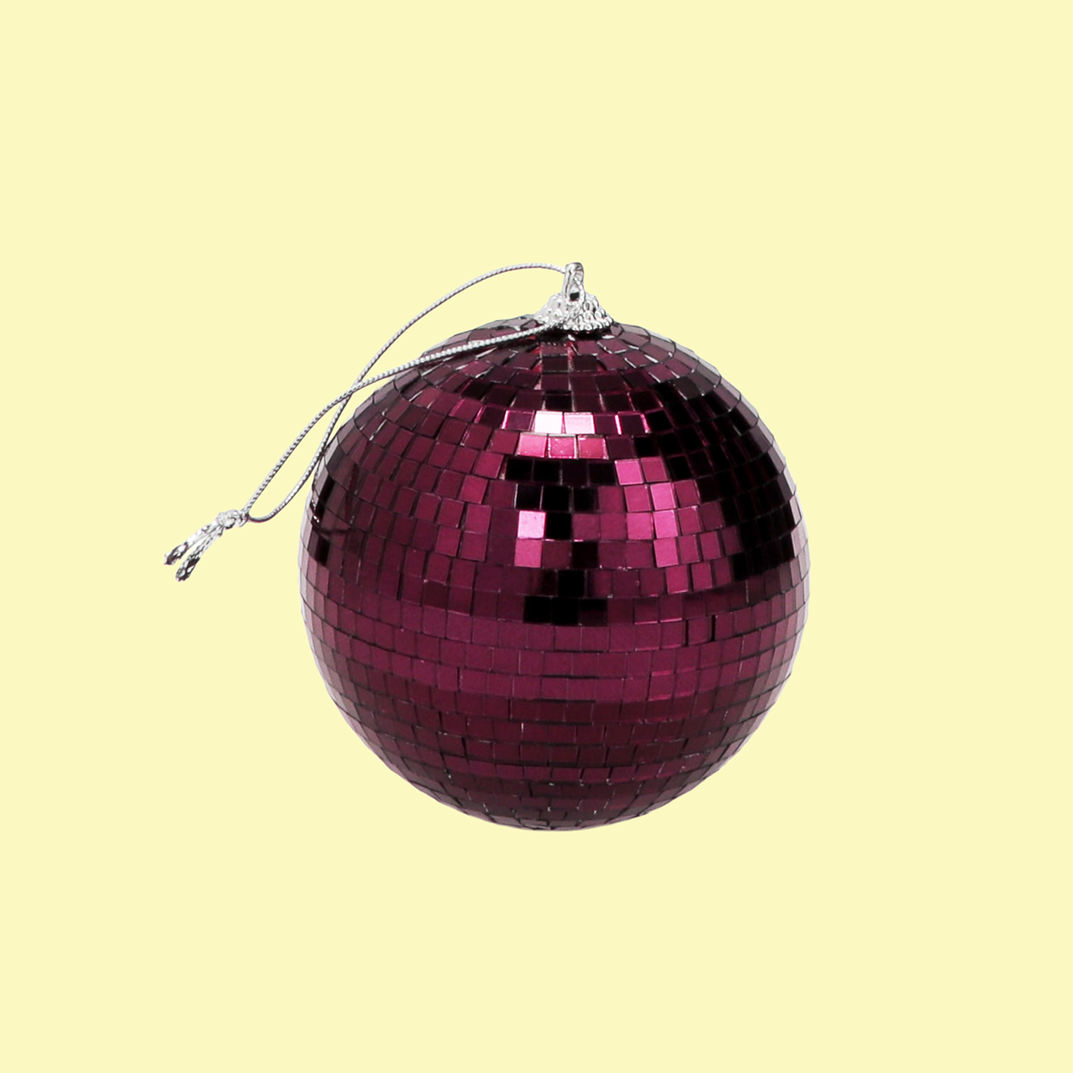 Small Hanging Disco Ball Plum