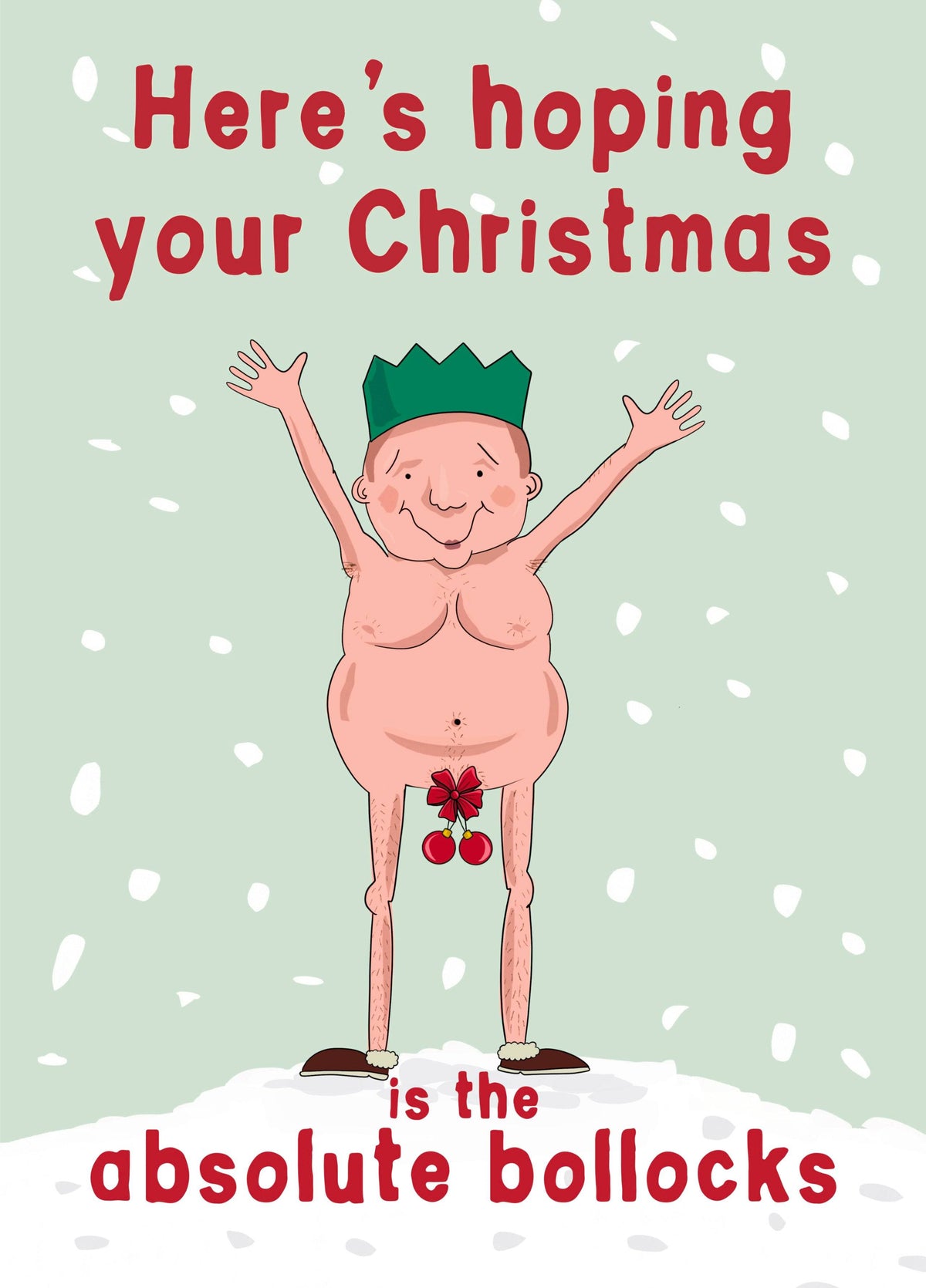 Funny Absolute Bollocks Christmas Card