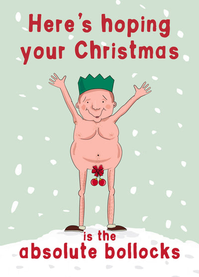 Funny Absolute Bollocks Christmas Card