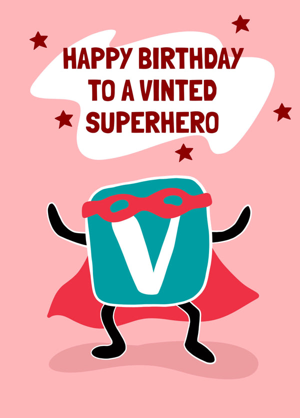 Funny Birthday Card - Vinted - Re-Selling Super Hero