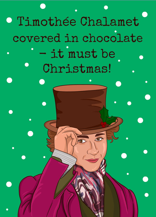 Timothee Chalamet Wonka Inspired Birthday Card
