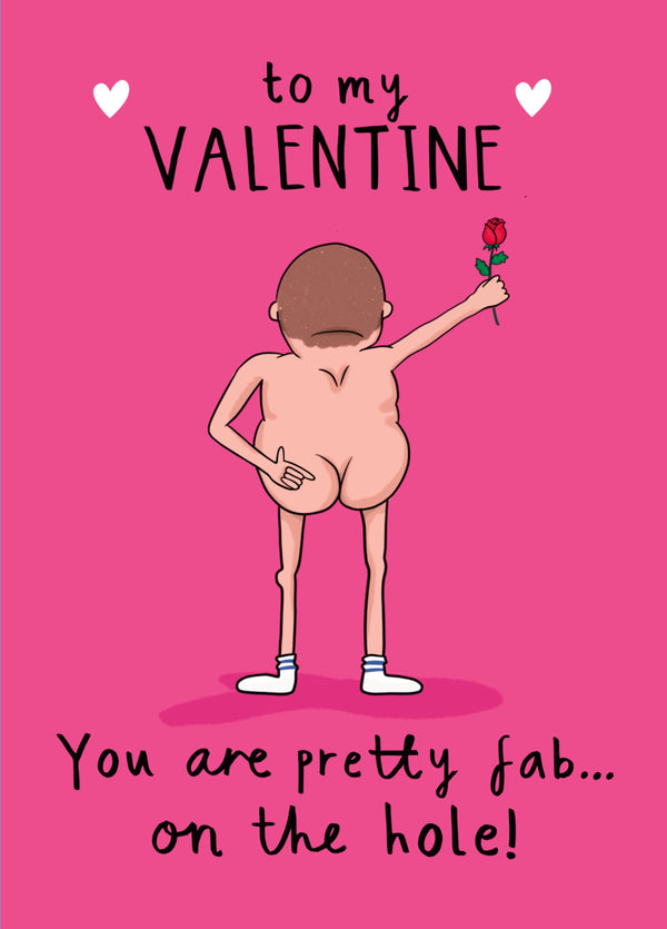 Fab On The Hole Rude Valentine's Day Card