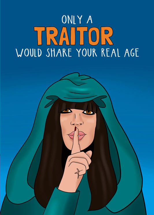 Funny Birthday Card - Claudia Winkleman - The Traitors