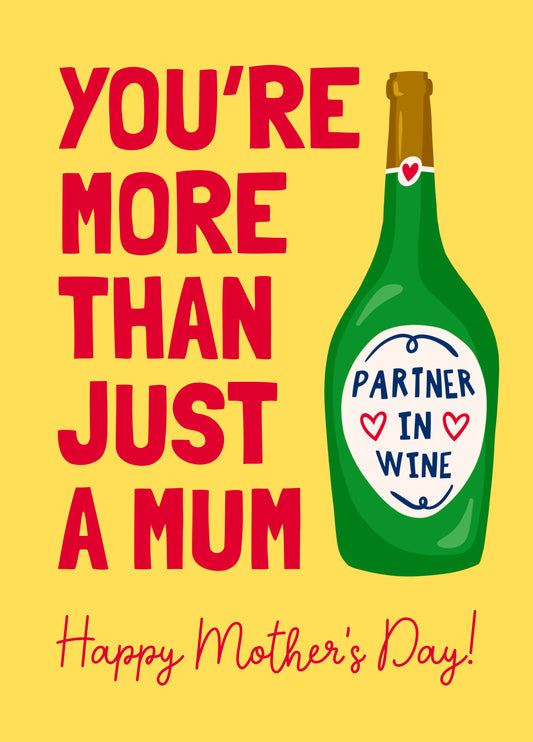 Mother's Day Card - Partner In Wine