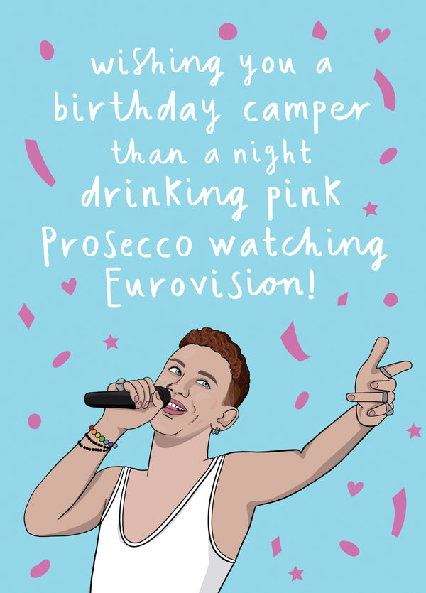 Funny Birthday Card - Olly Alexander Eurovision Dizzy