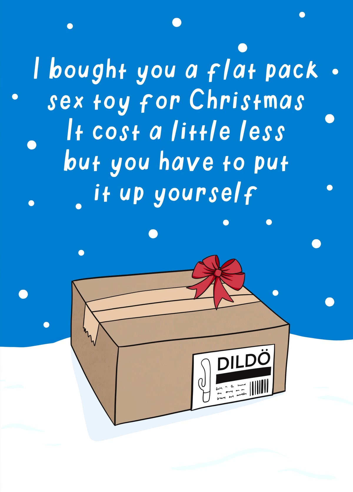 Rude Christmas Card - Dildo Sex Toy Cheeky Card For Her