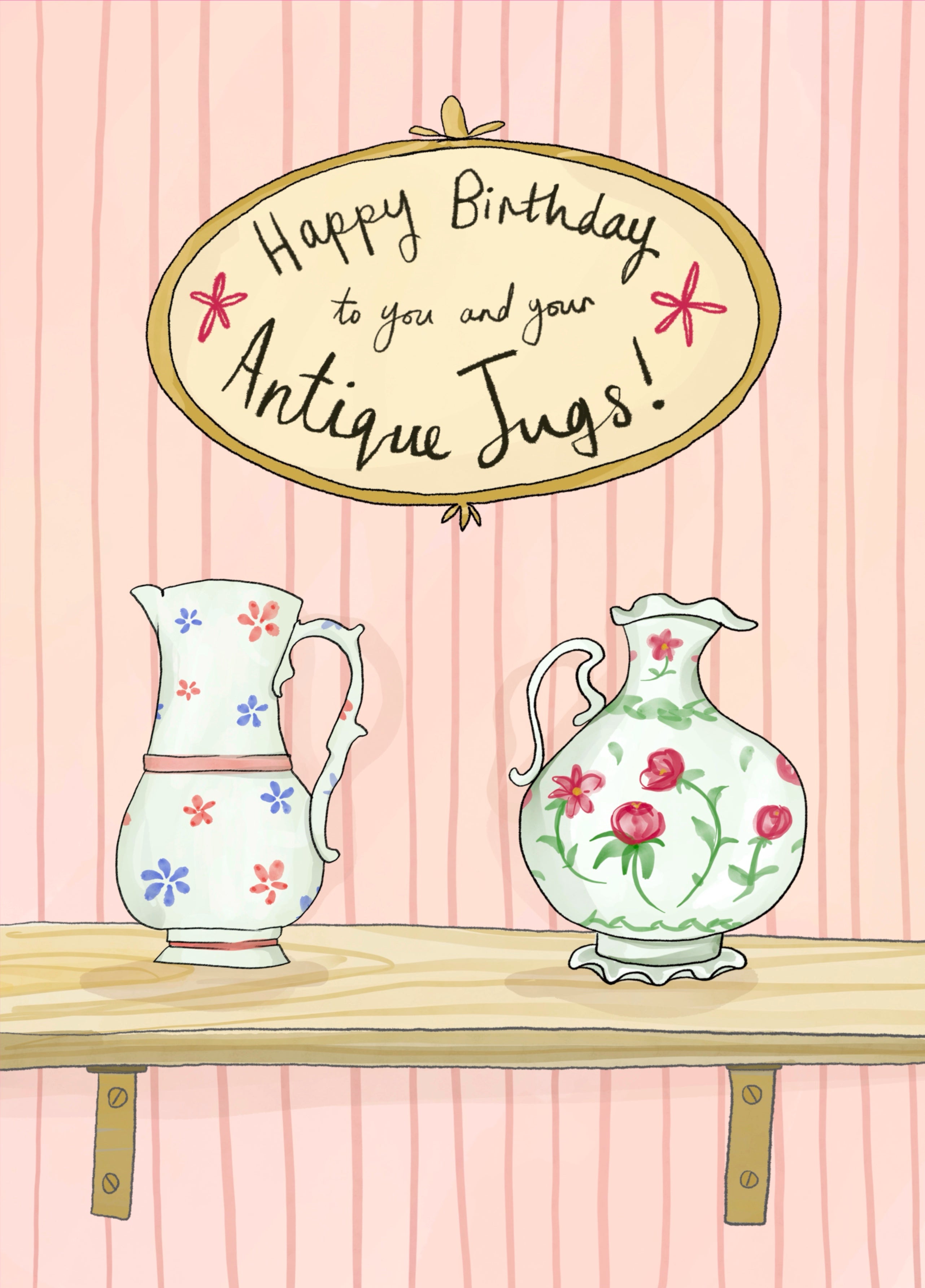 Rude Birthday Card - Antique Jugs Card For Her – Scribbler Cards & Gifts