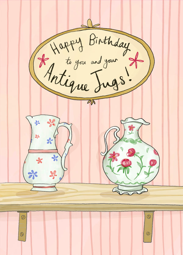 Rude Birthday Card - Antique Jugs Card For Her