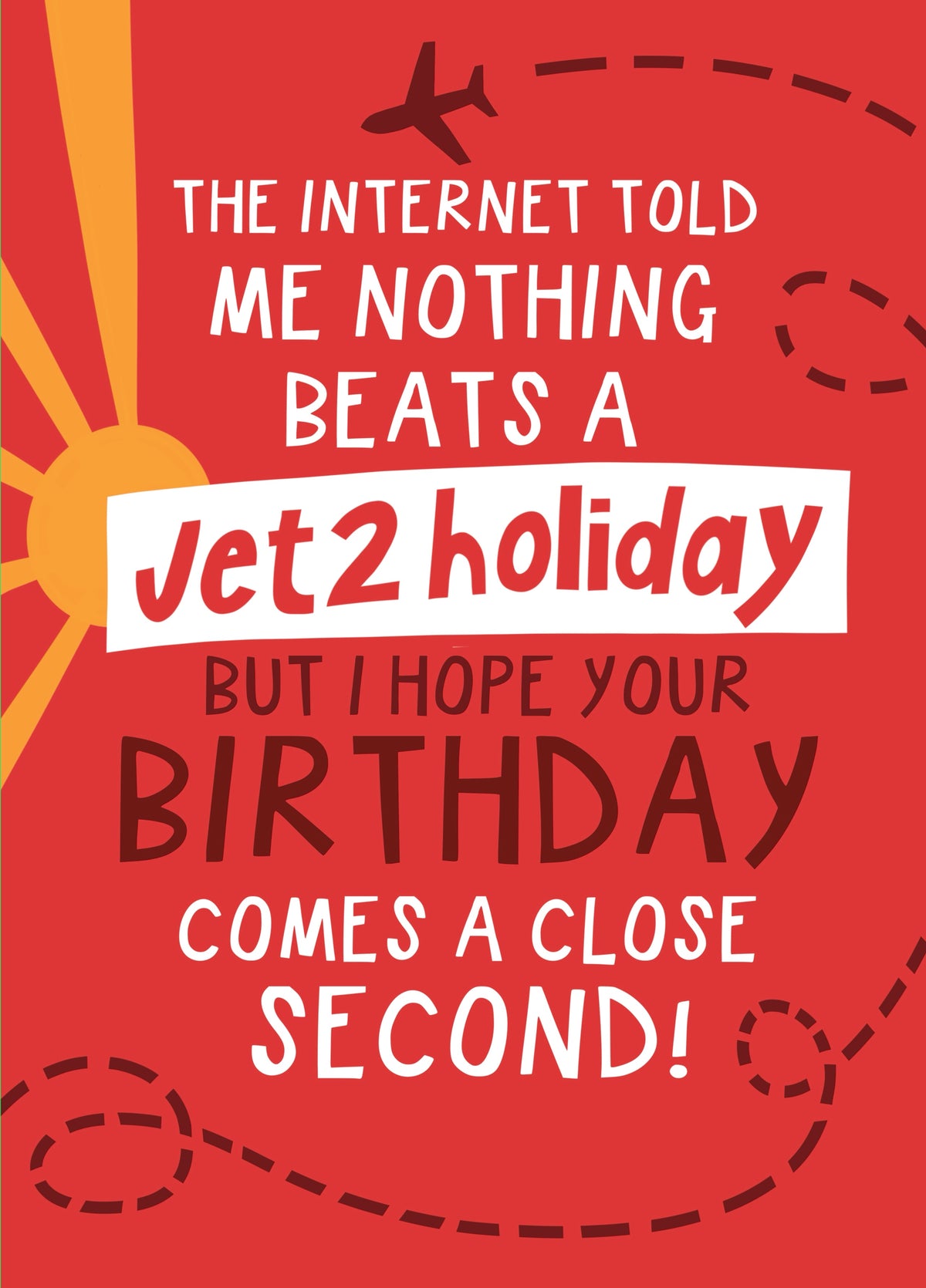 Funny Birthday Card Inspired By The Jet 2 Trend