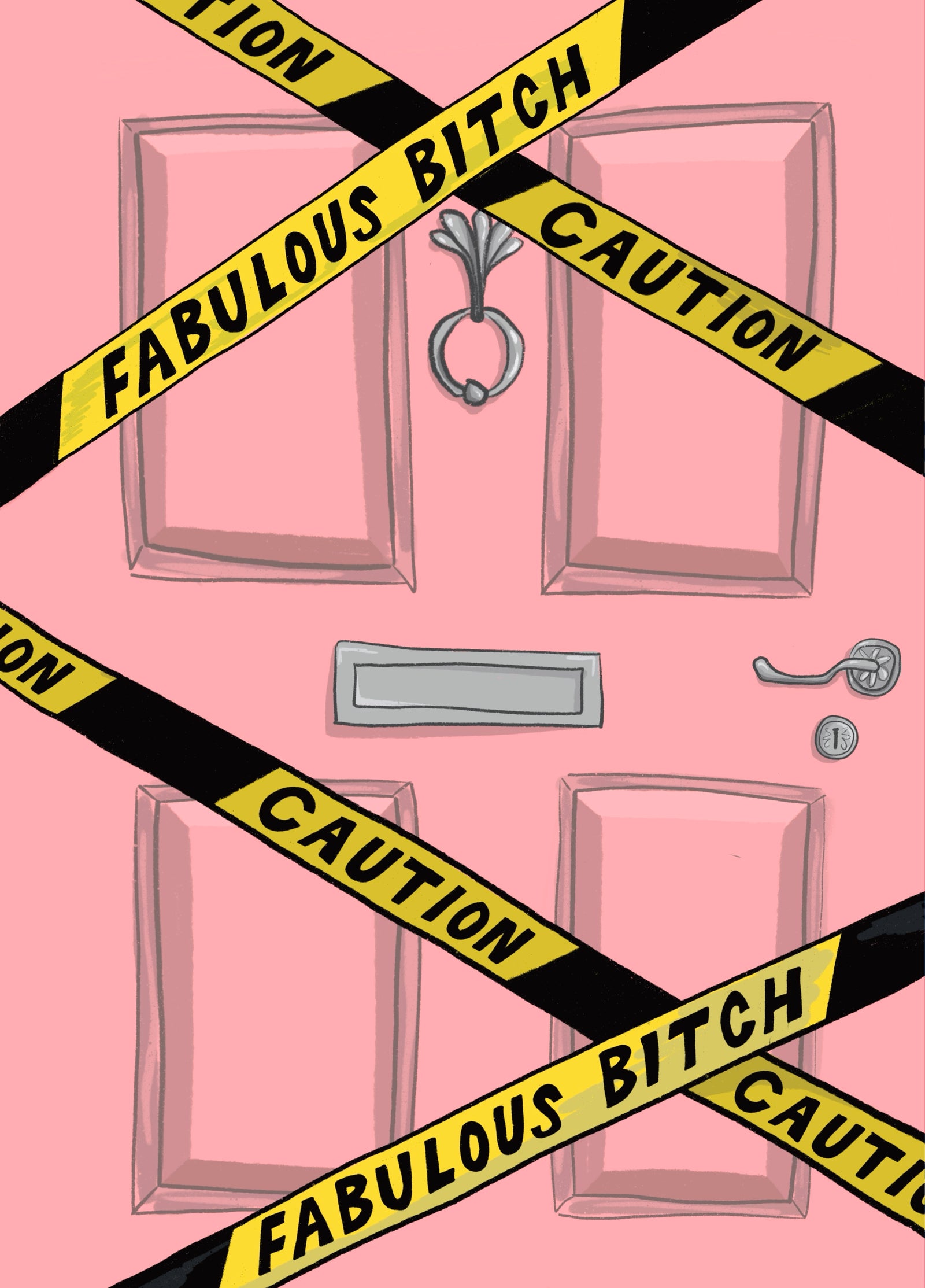 Funny Birthday Card For Her - Fabulous Bitch Caution Tape