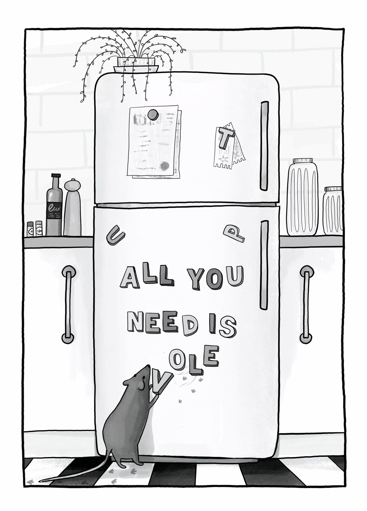 All You Need Is Vole - Funny Card