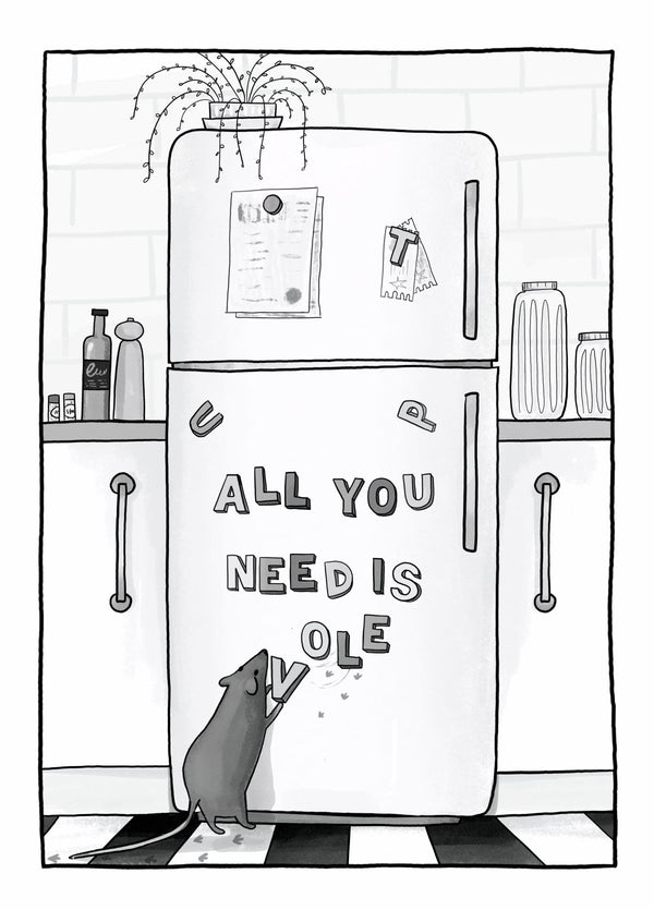 All You Need Is Vole - Funny Card