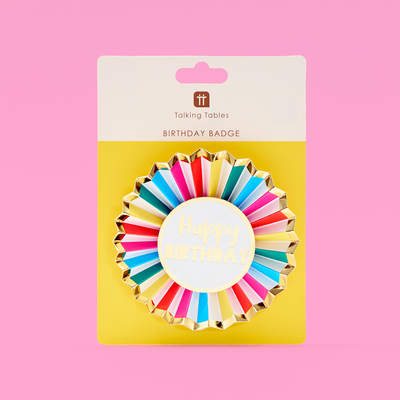 Happy Birthday Rainbow Paper Badge
