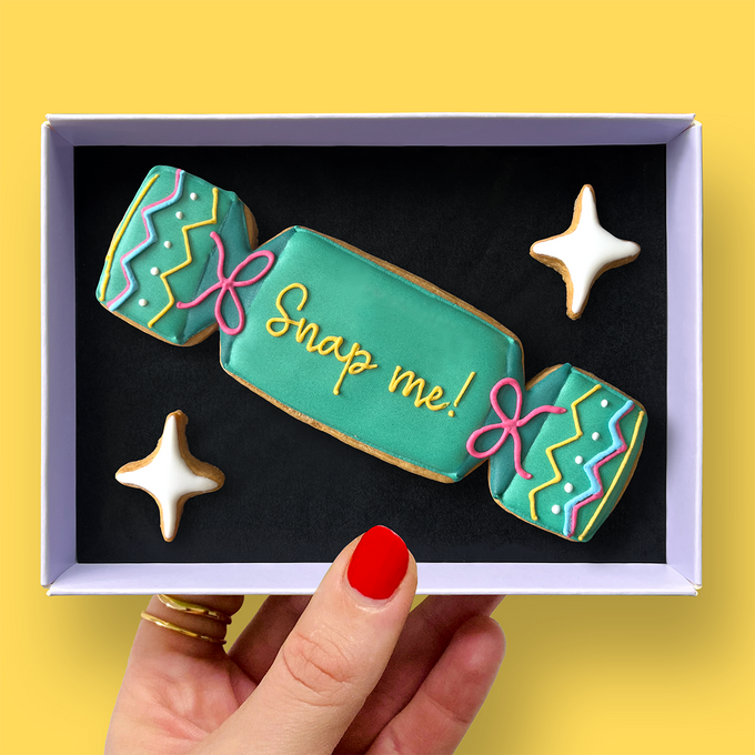 Christmas Cracker Letterbox Iced Cookie
