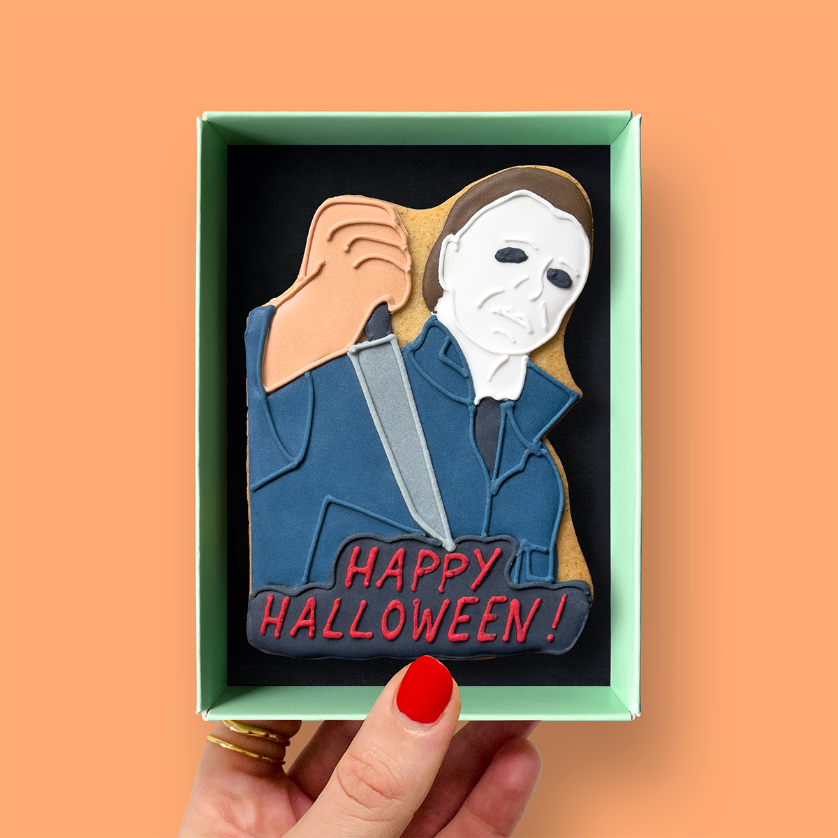 Michael Myers Halloween Letterbox Iced Cookie