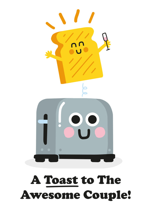 Toast To The Awesome Couple Card