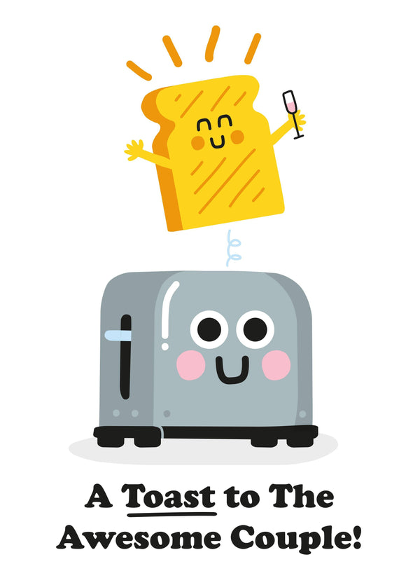 Toast To The Awesome Couple Card
