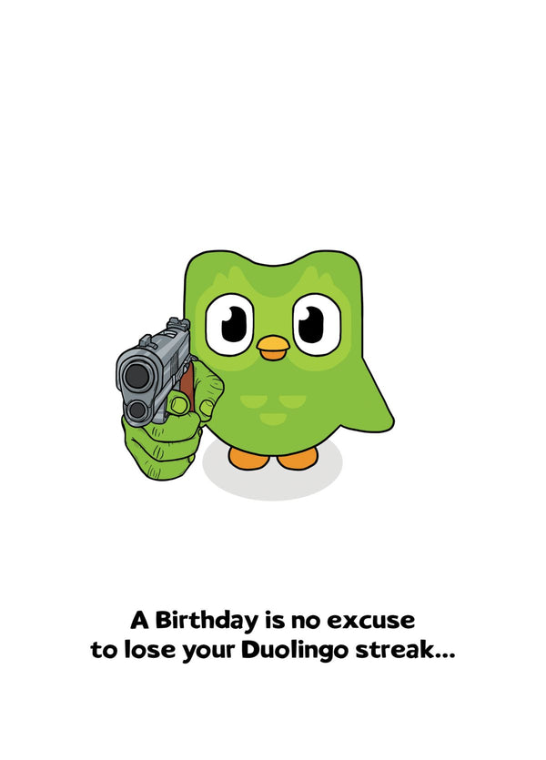 Duolingo Owl Birthday Threat