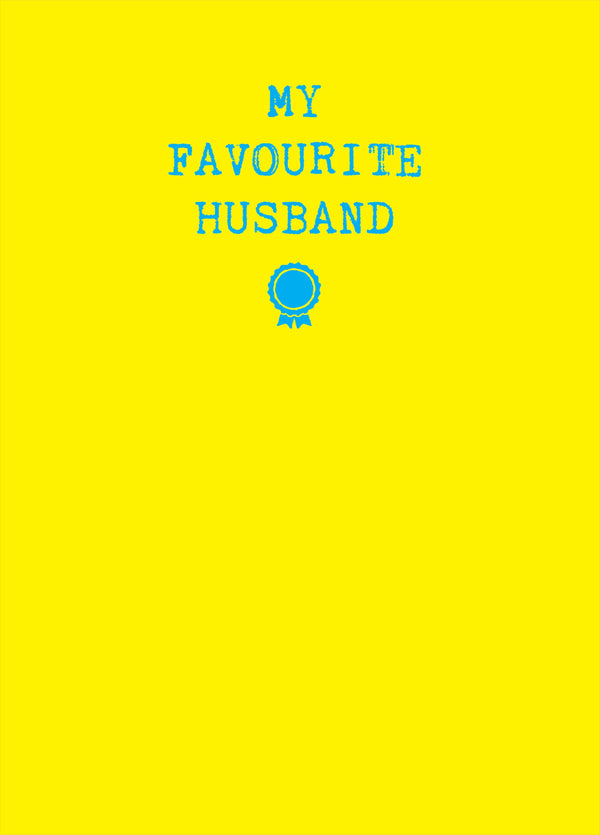 My Favourite Husband Card