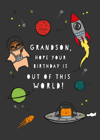 Out Of This World Grandson Card