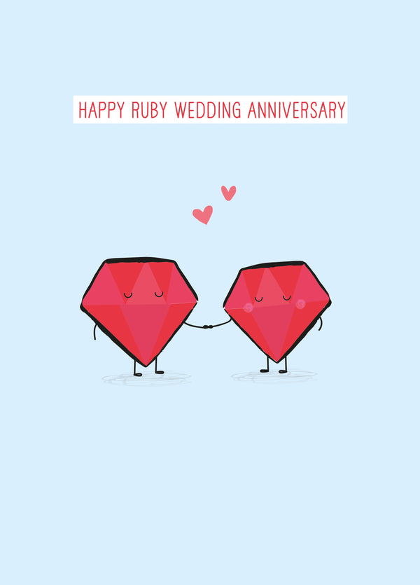 Happy Ruby Wedding Anniversary Card