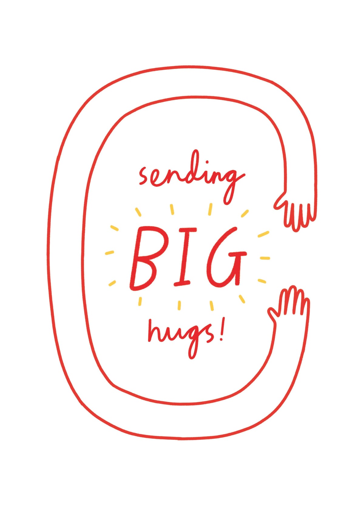 Sending Big Hugs Card