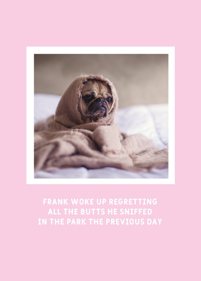 Frank The Pug All The Butts He Sniffed Card