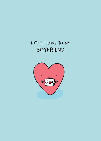 Lots Of Love To My Boyfriend Card
