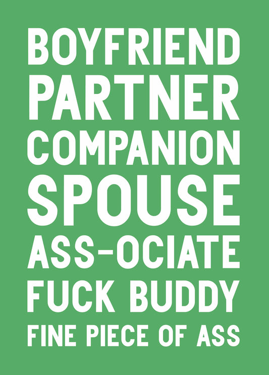 Boyfriend Fine Piece Of Ass Card
