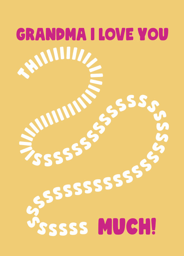 Grandma I Love You This Much Birthday Card