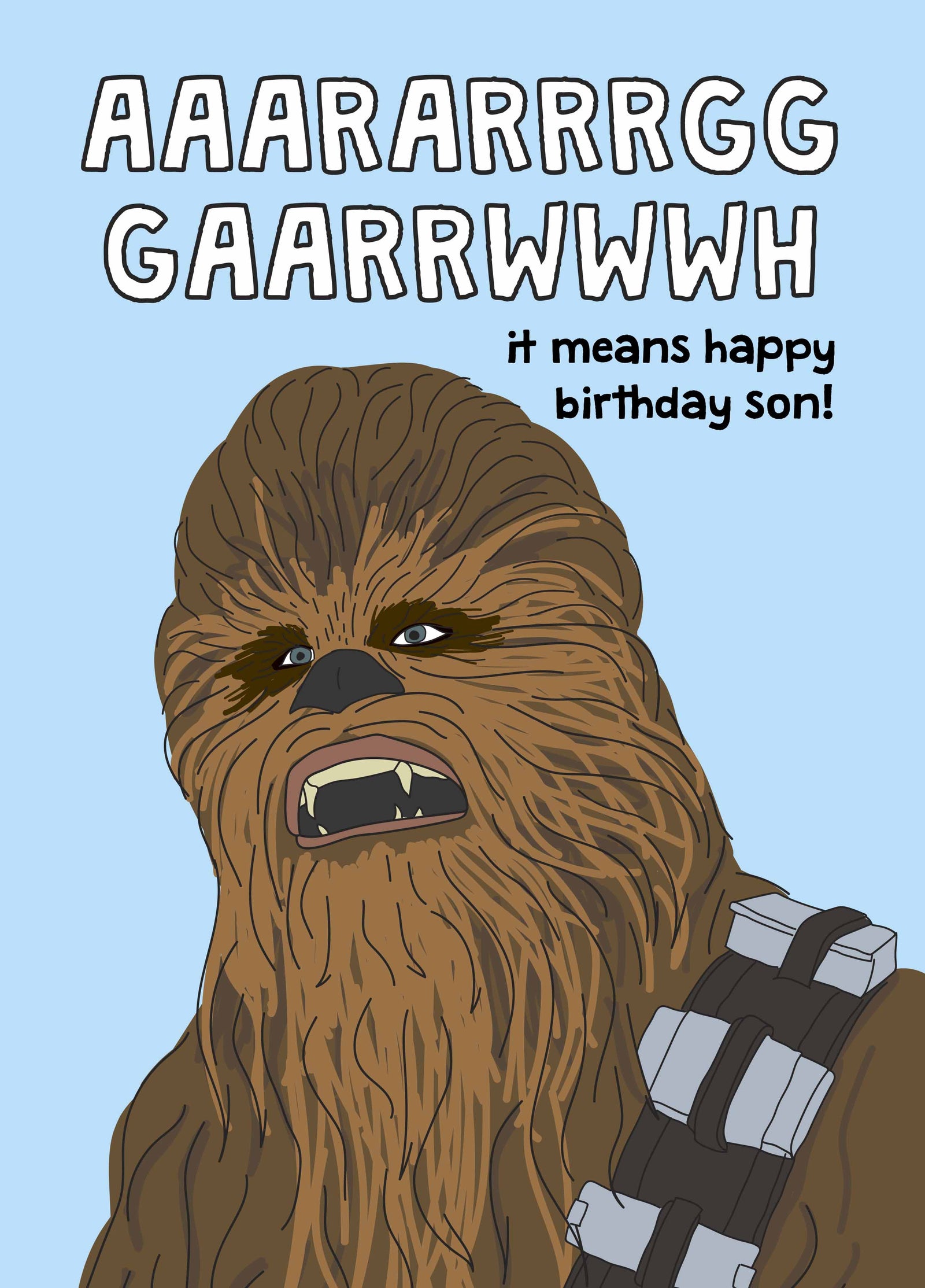 Son Star Wars Chewbacca Birthday Card